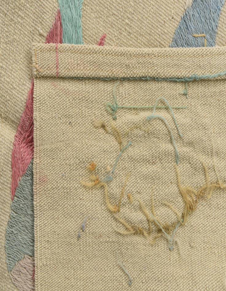 Detail image of 4' 2 x 5' 10  Hand Woven Kilim Suzani Wool Rug