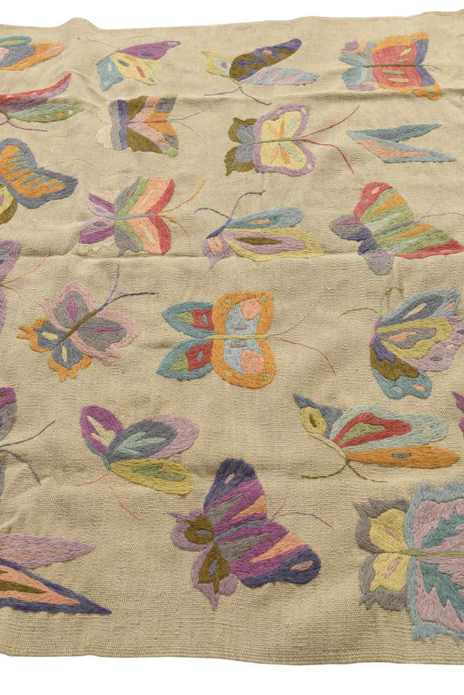 4' 8 x 6' 5 Hand Woven Kilim Suzani Wool Rug