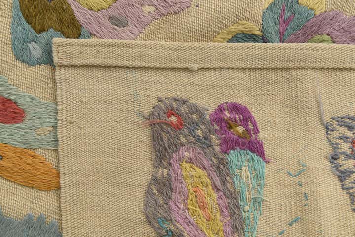 4' 8 x 6' 5 Hand Woven Kilim Suzani Wool Rug