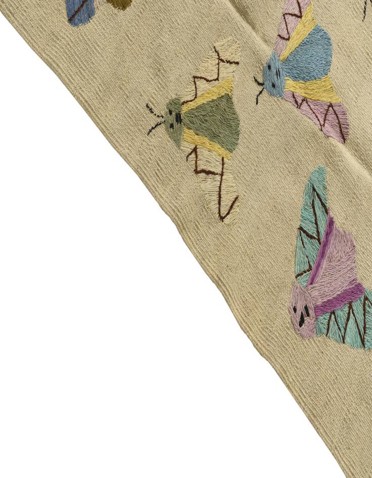 Detail image of 4' 1 x 5' 7  Hand Woven Kilim Suzani Wool Rug