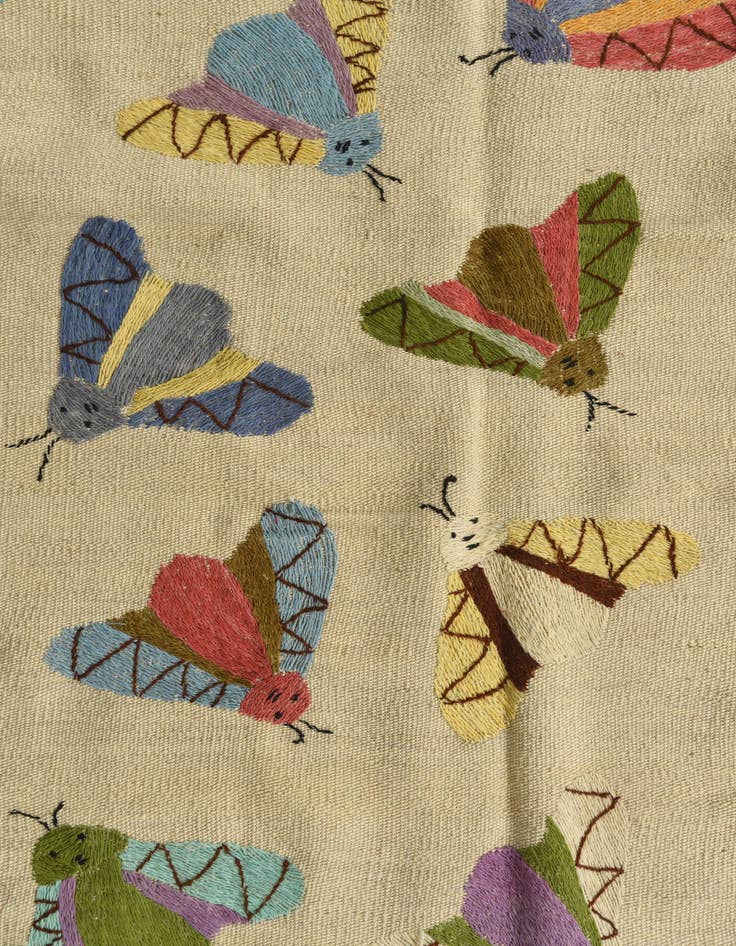 Detail image of 4' 1 x 5' 7  Hand Woven Kilim Suzani Wool Rug