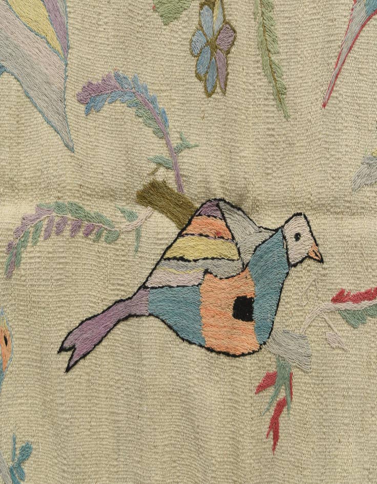 Detail image of 5' 3 x 6' 3  Hand Woven Kilim Suzani Wool Rug
