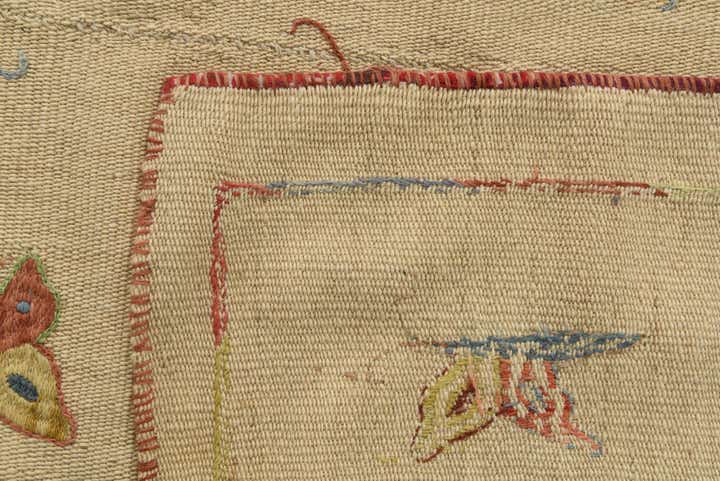 5' 9 x 7' 8 Hand Woven Kilim Suzani Wool Rug