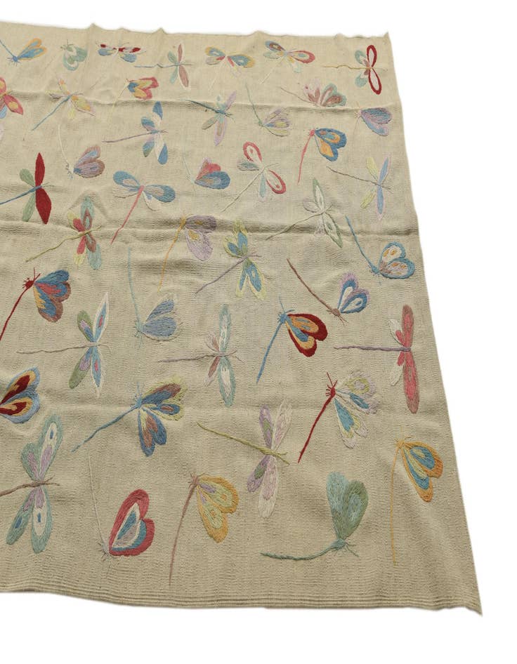 Detail image of 5' 10 x 7' 5  Hand Woven Kilim Suzani Wool Rug