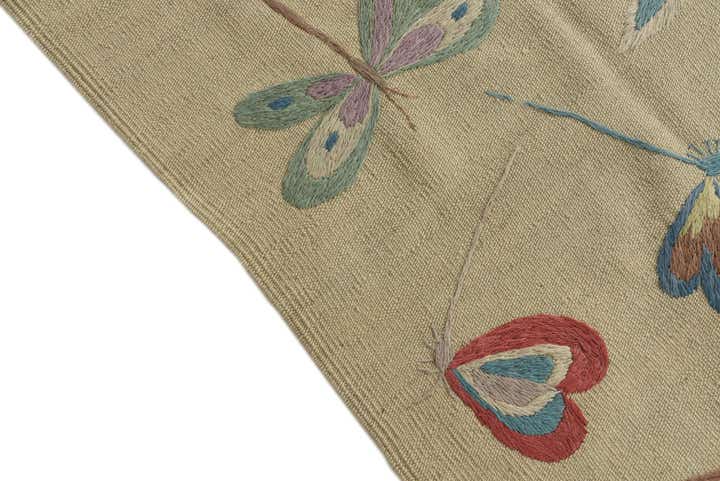5' 10 x 7' 5 Hand Woven Kilim Suzani Wool Rug