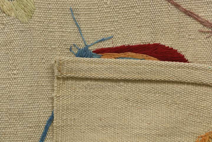 5' 10 x 7' 5 Hand Woven Kilim Suzani Wool Rug