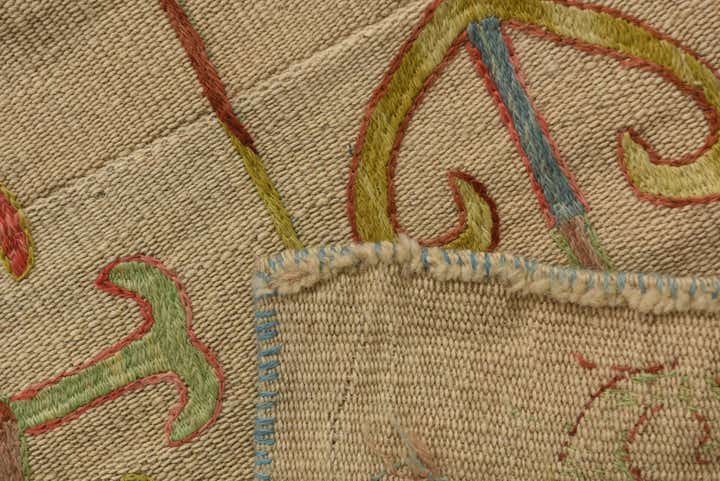 5' 9 x 7' 10 Hand Woven Kilim Suzani Wool Rug