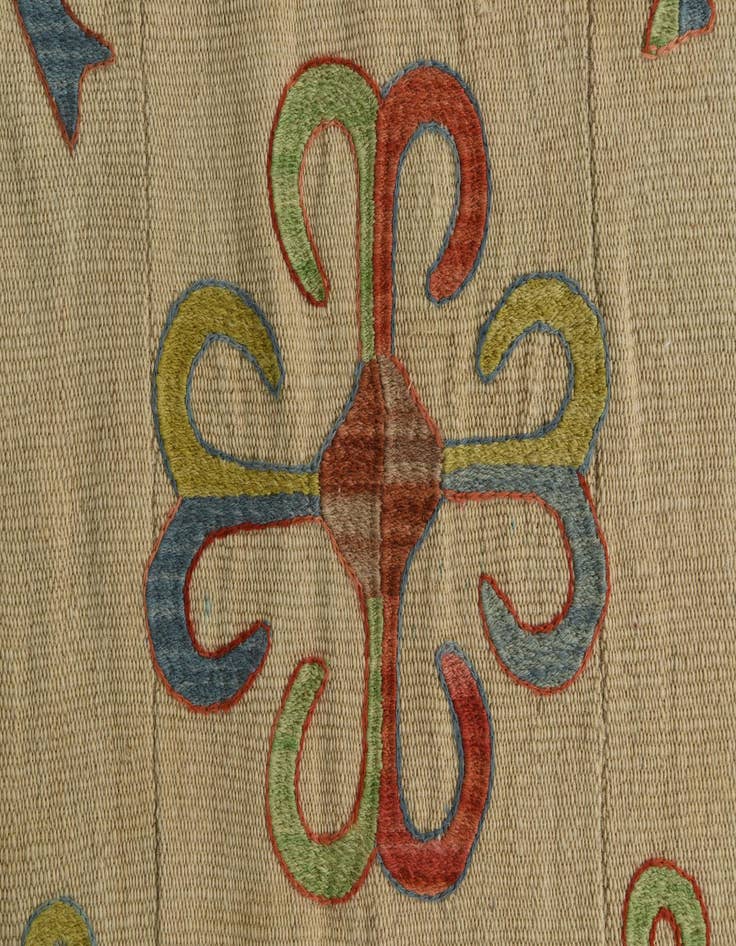 Detail image of 5' 7 x 7' 9 Hand Woven Kilim Suzani Wool Rug