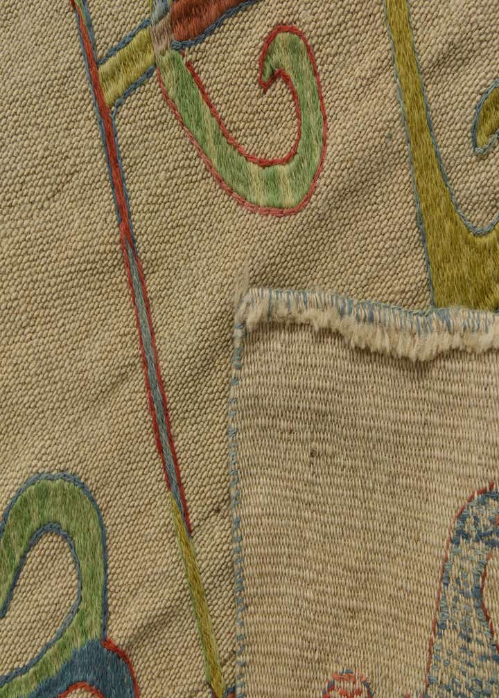 5' 7 x 7' 9 Hand Woven Kilim Suzani Wool Rug