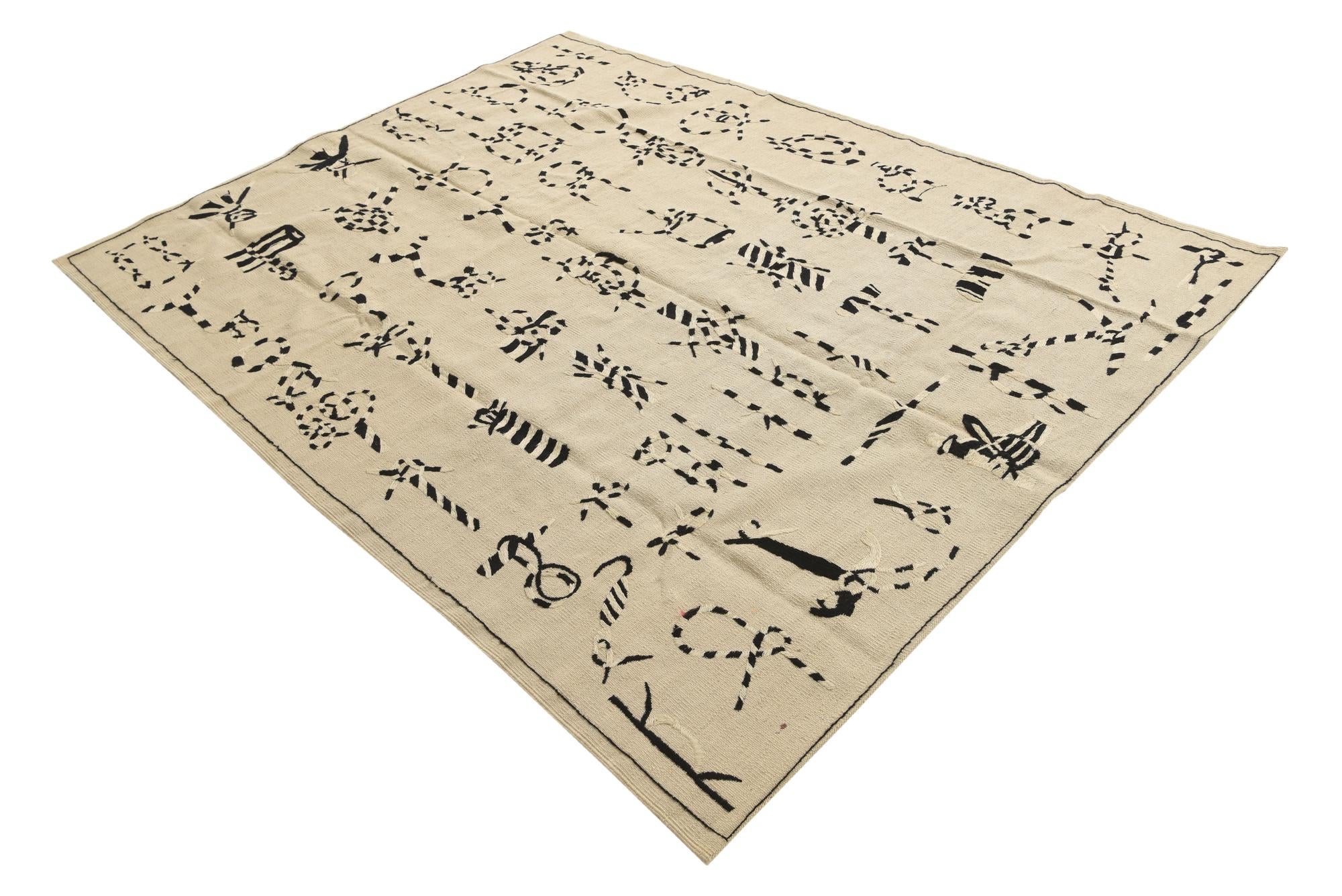 5' 10 x 7' 9 Hand Knotted Kilim Suzani Wool Rug