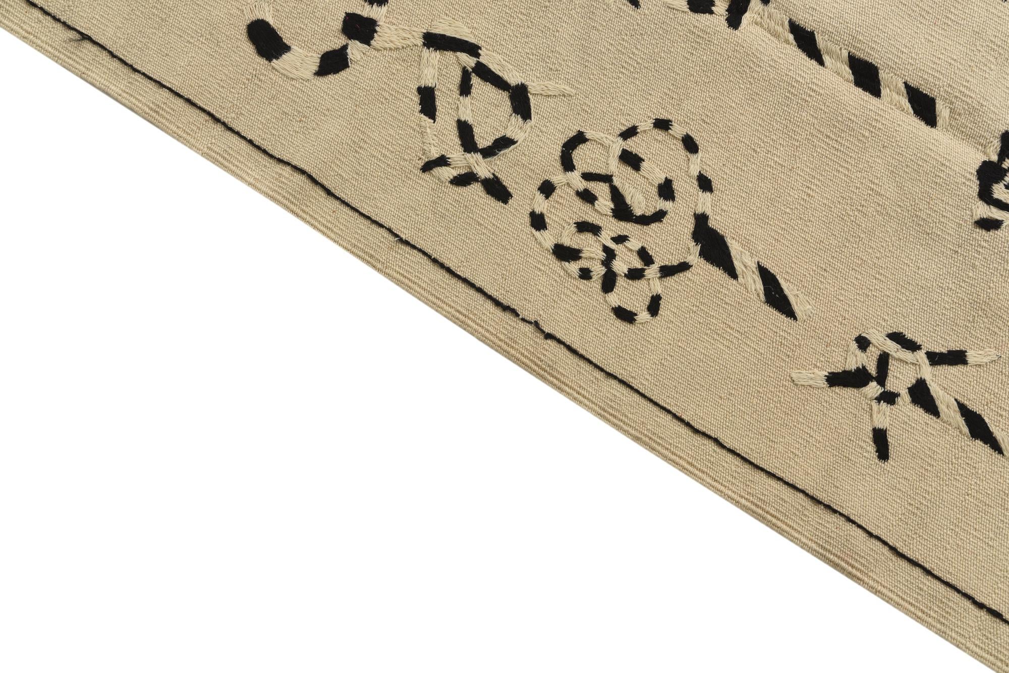5' 10 x 7' 9 Hand Knotted Kilim Suzani Wool Rug
