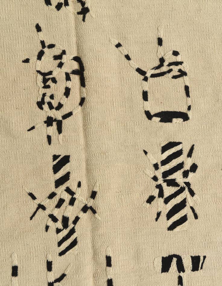 Detail image of 5' 10 x 7' 9  Hand Knotted Kilim Suzani Wool Rug