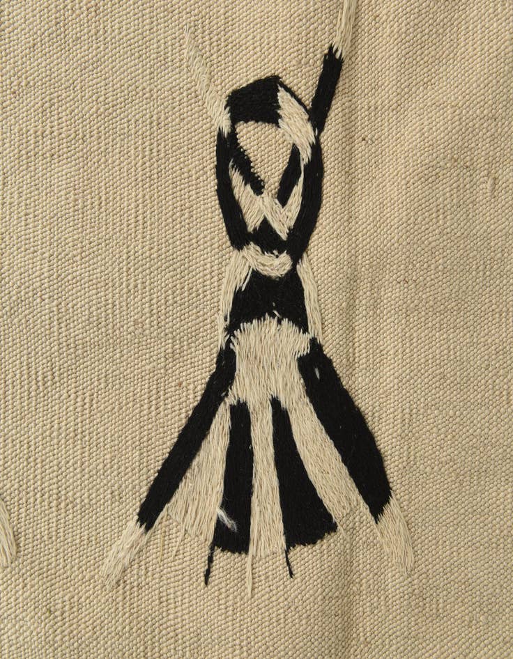 Detail image of 5' 10 x 7' 9  Hand Knotted Kilim Suzani Wool Rug