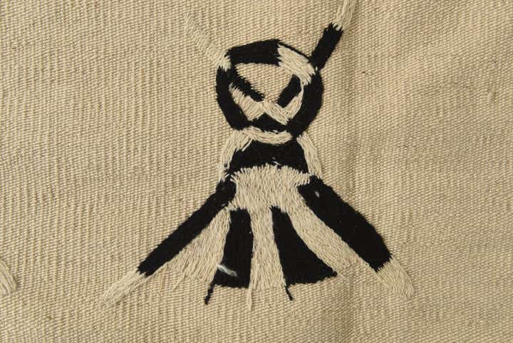 5' 10 x 7' 9 Hand Knotted Kilim Suzani Wool Rug