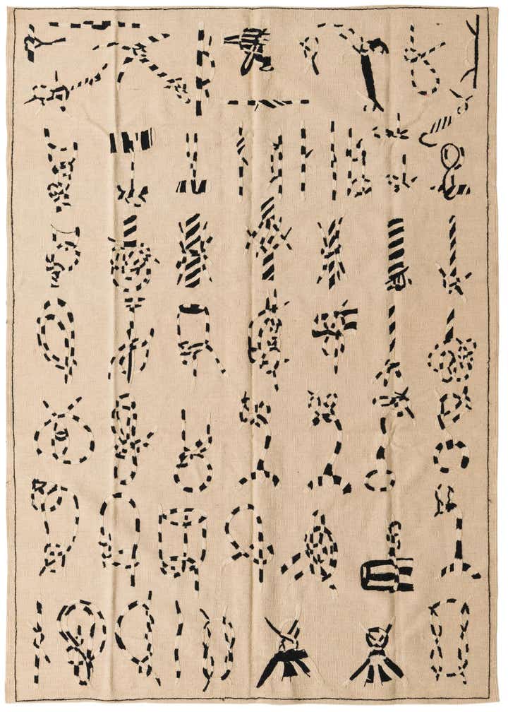 5' 10 x 7' 9 Hand Knotted Kilim Suzani Wool Rug