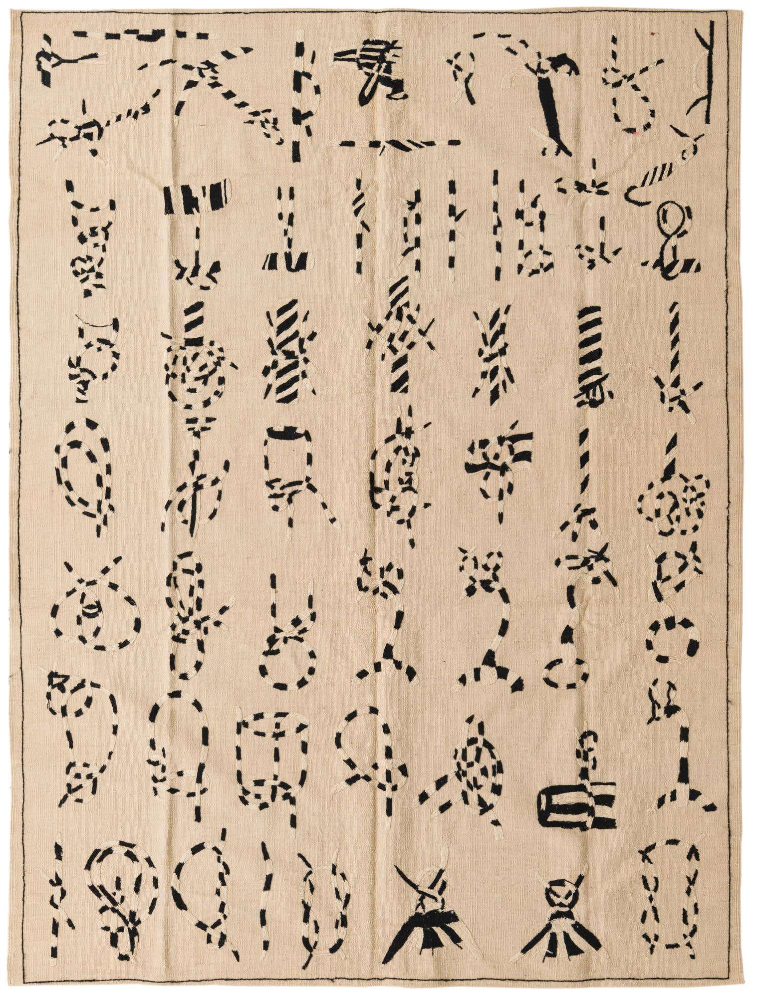 5' 10 x 7' 9 Hand Knotted Kilim Suzani Wool Rug