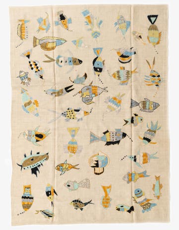 5' 8 x 7' 9 Hand Woven Kilim Suzani Wool Rug