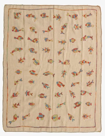 5' x 6' 6 Hand Woven Kilim Suzani Wool Rug