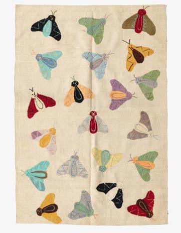 3' 3 x 4' 8 Hand Woven Kilim Suzani Wool Rug