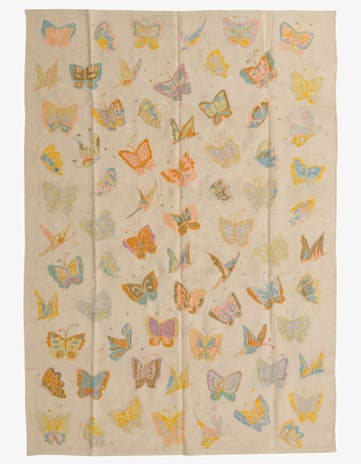 5' 7 x 7' 10 Hand Woven Kilim Suzani Wool Rug