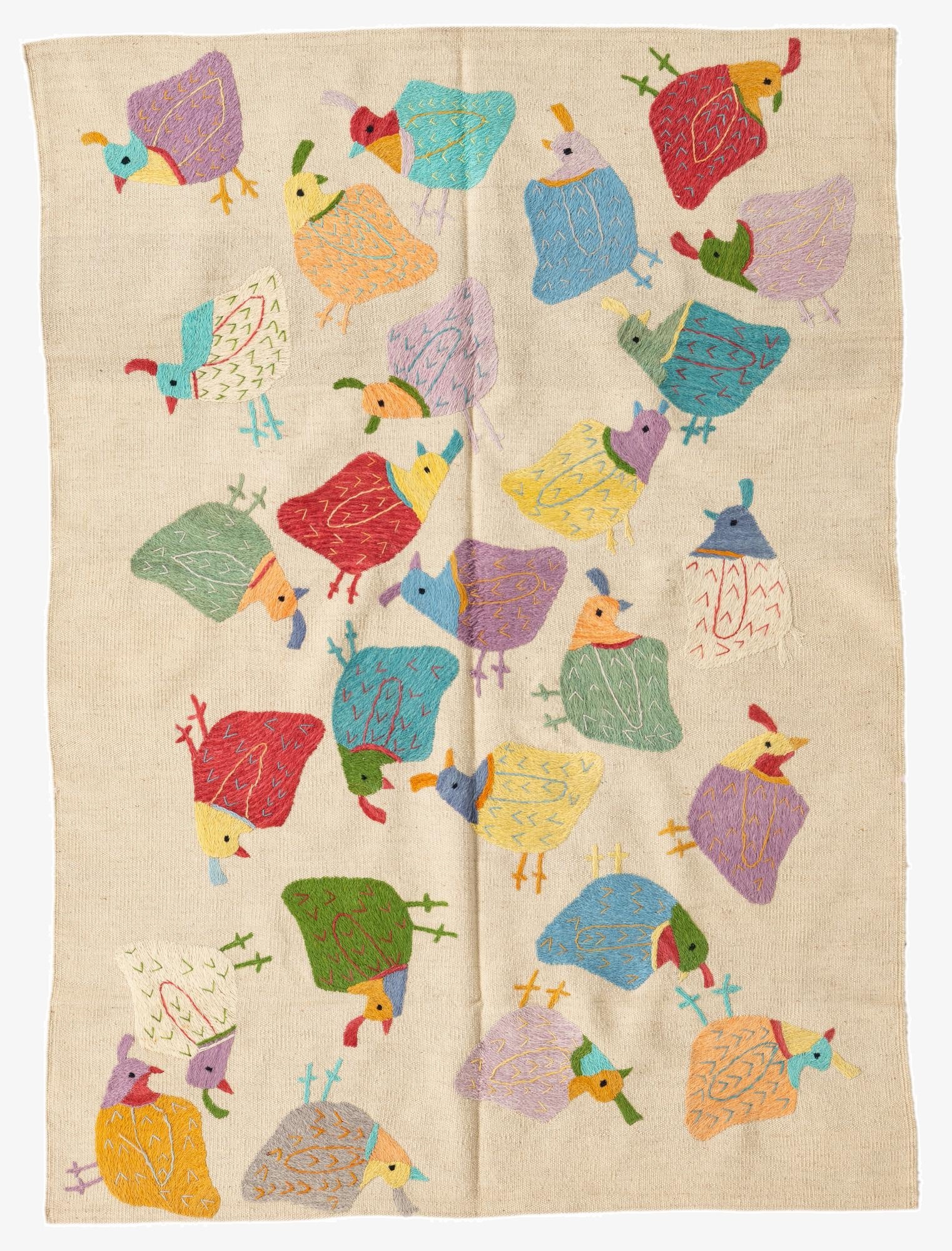 4' x 5' 7  Hand Woven Kilim Suzani Wool Rug