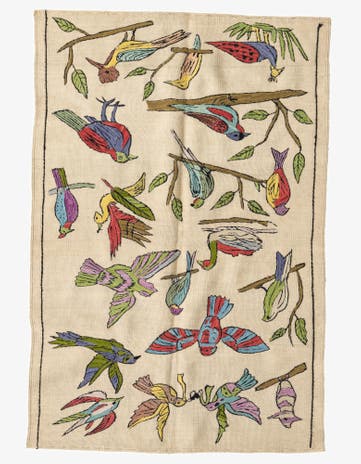 3' 2 x 4' 8 Hand Woven Kilim Suzani Wool Rug