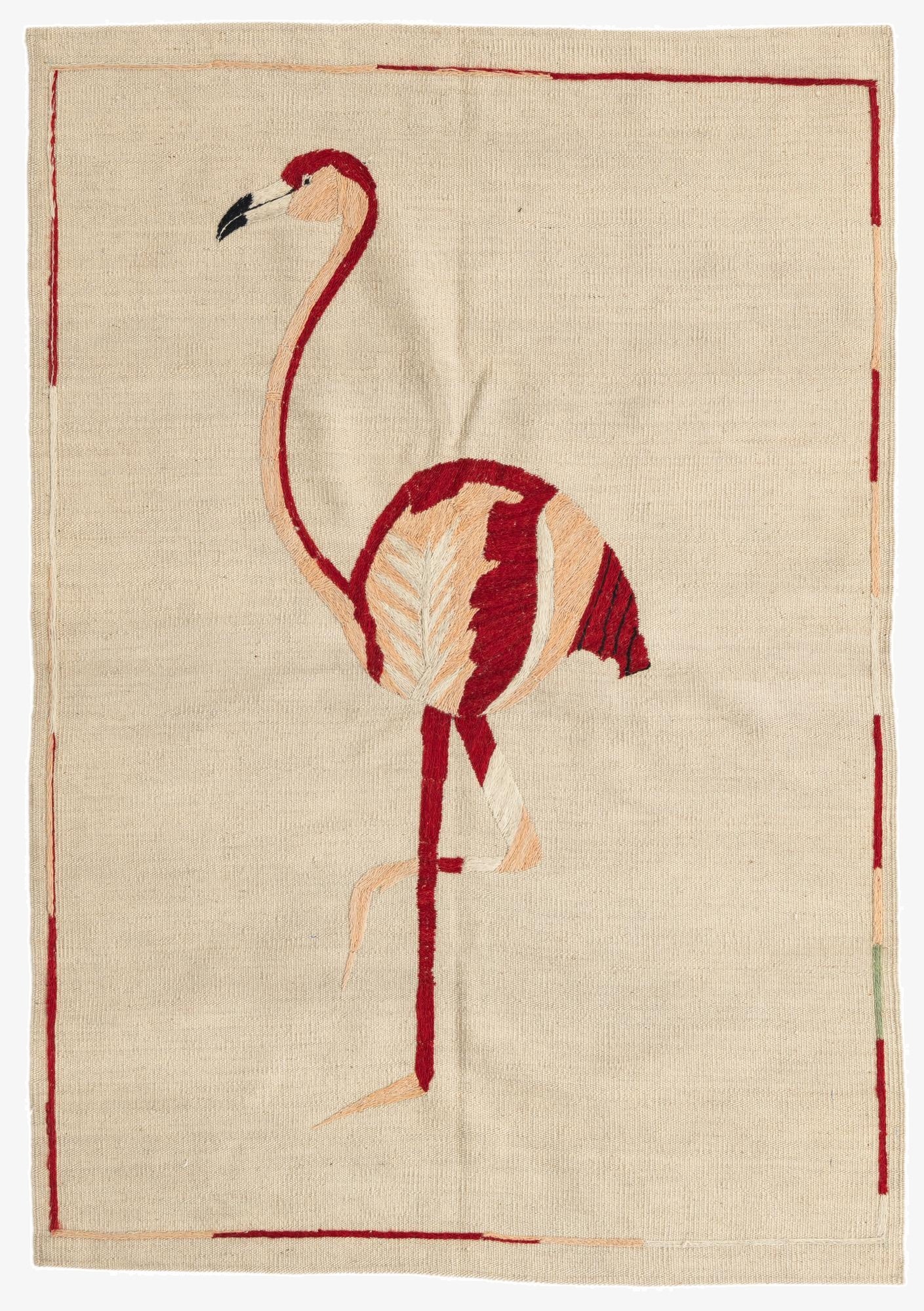 3' 3 x 4' 9  Hand Woven Kilim Suzani Wool Rug