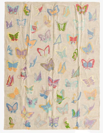 5' 4 x 7' 2 Hand Woven Kilim Suzani Wool Rug