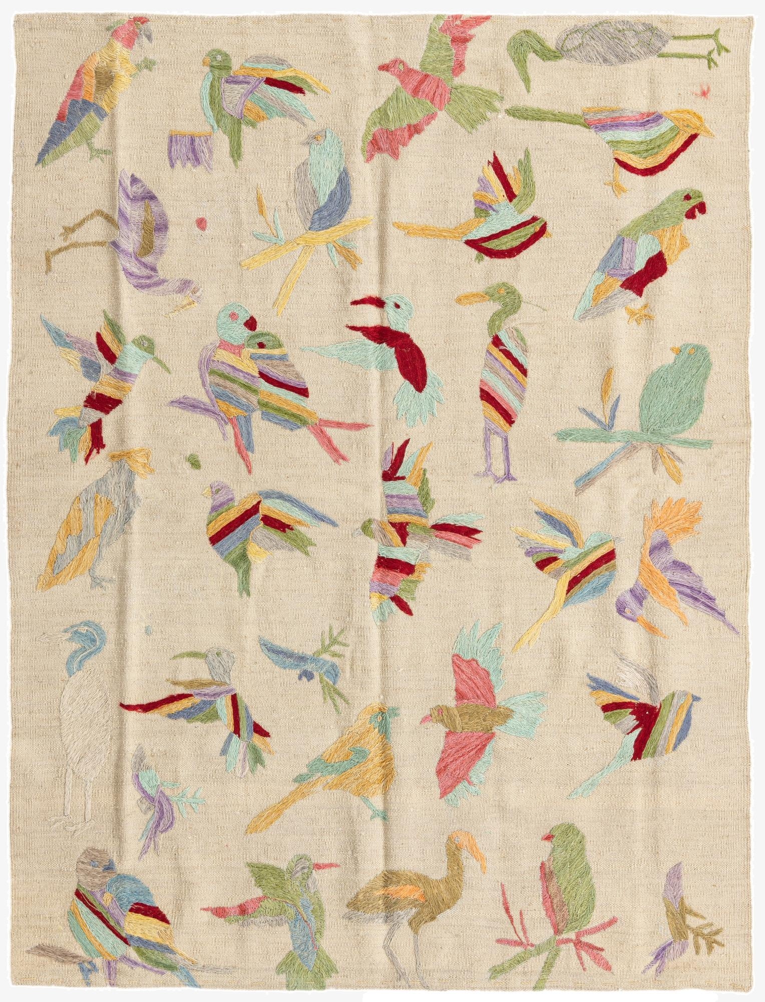 127cm x 173cm  Hand Woven Kilim Suzani Wool Rug