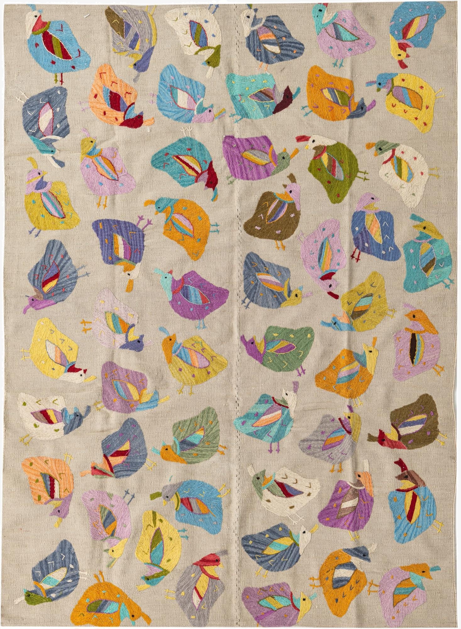 5' x 7'  Hand Woven Kilim Suzani Wool Rug