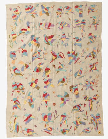 6' 5 x 9' 1 Hand Woven Kilim Suzani Wool Rug