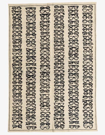 6' 4 x 9' 3 Hand Woven Kilim Suzani Wool Rug