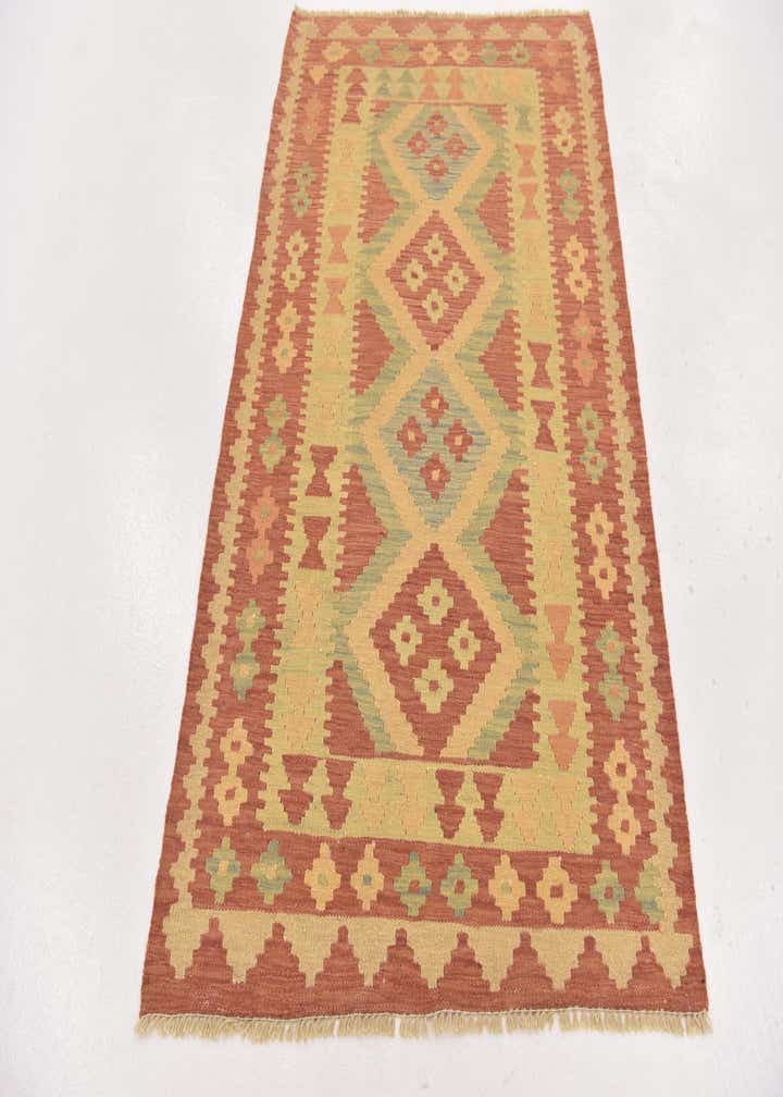 2' 9 x 4' 3 Hand Woven Kilim Waziri Wool Rug