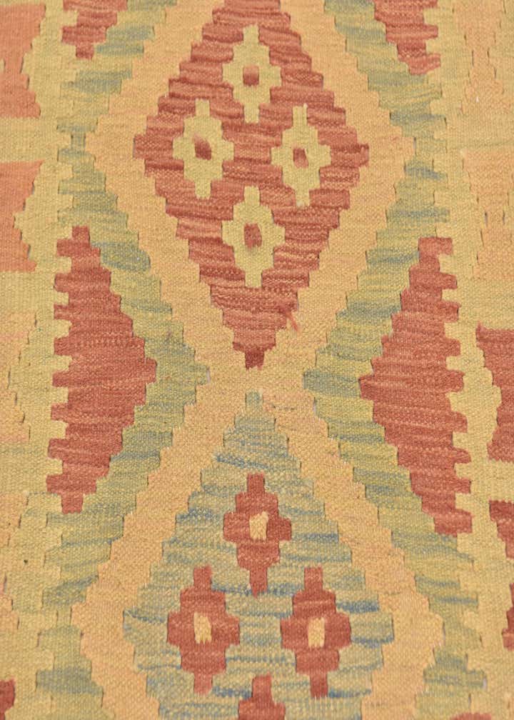 2' 9 x 4' 3 Hand Woven Kilim Waziri Wool Rug