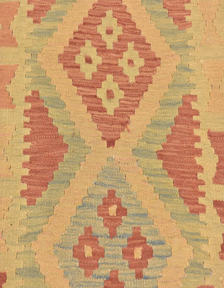 Detail image of 2' 9 x 4' 3 Hand Woven Kilim Waziri Wool Rug