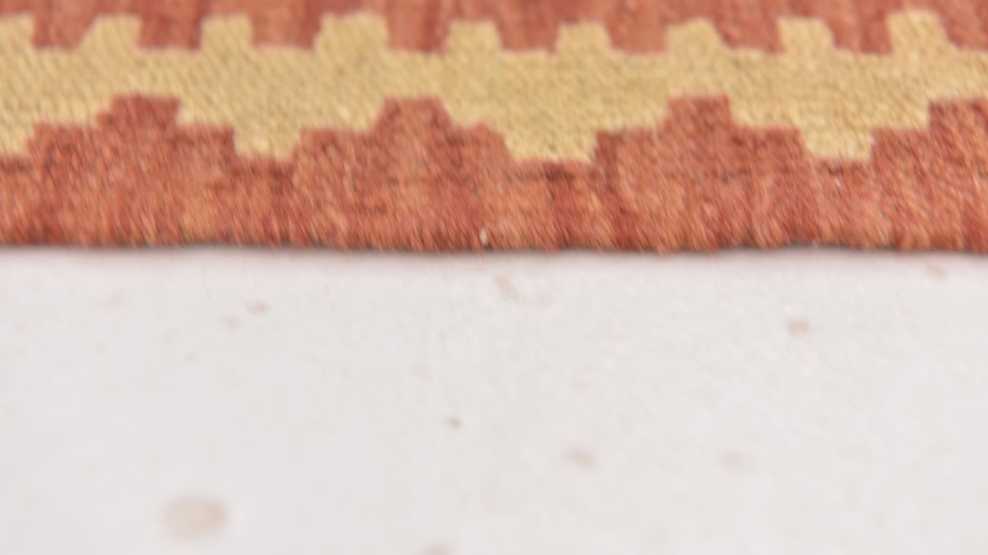 2' 9 x 4' 3 Hand Woven Kilim Waziri Wool Rug