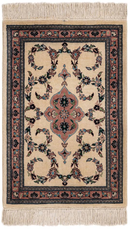 Detail image of 2' 1 x 3' 2 Hand Knotted Lahour Oriental Wool Rug