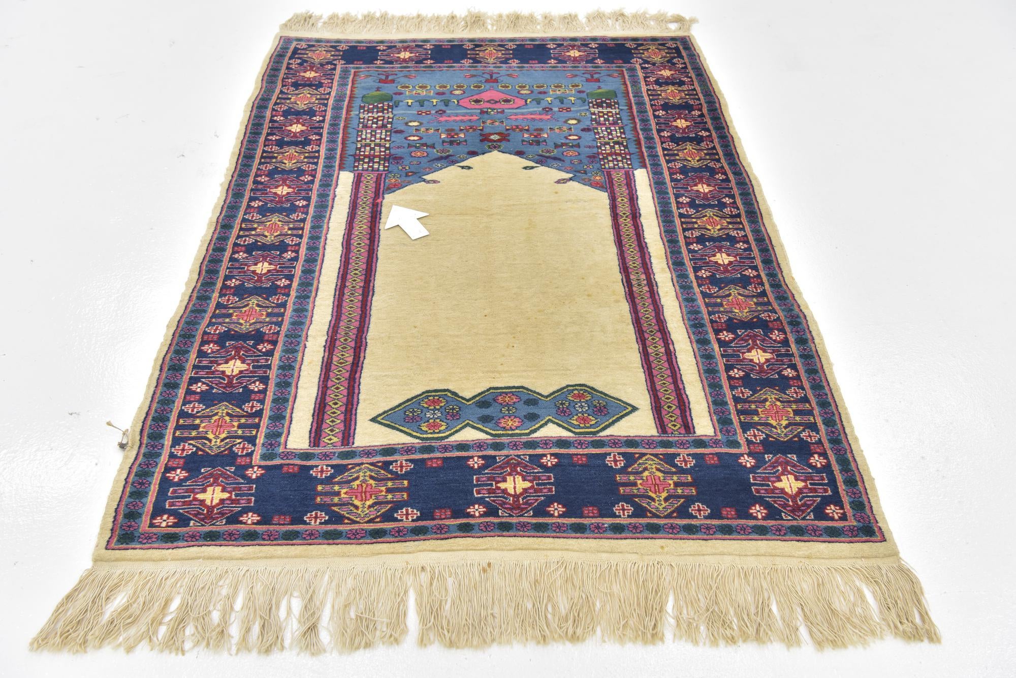 4' x 5' 10 Hand Knotted Lahour Oriental Wool Rug