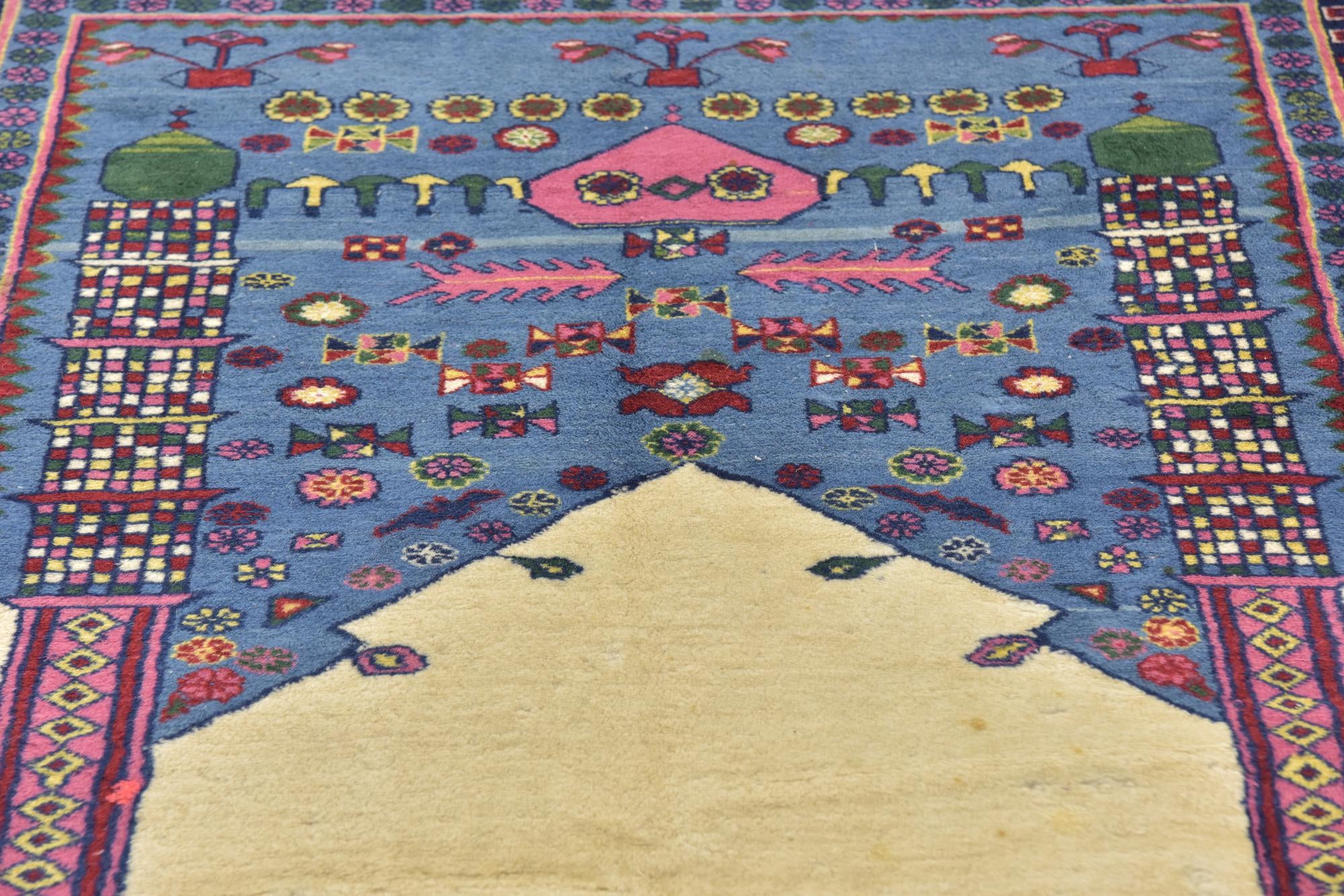 4' x 5' 10 Hand Knotted Lahour Oriental Wool Rug