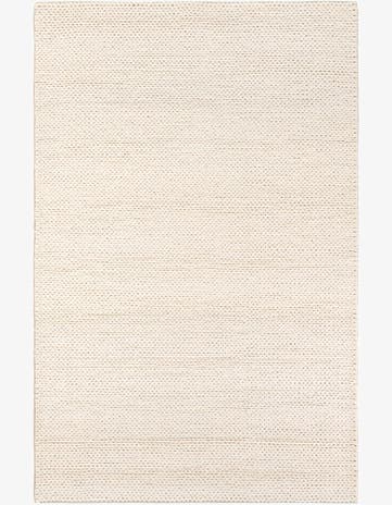 Ivory Hand Woven Lana New Zealand Wool Rug