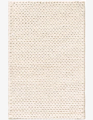 Ivory Hand Woven Lana New Zealand Wool Rug