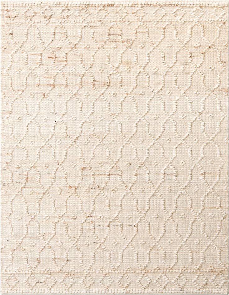 Detail image of 4' 1 x 6' 1 Hand Woven Larsa Jute Rug
