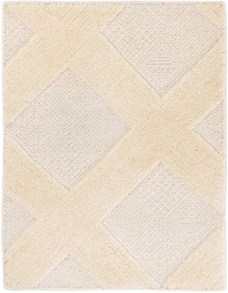 Detail image of 2' x 3' 1 Hand Woven Lattice Wool Rug