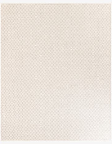Ivory Hand Woven Lattice Wool Rug