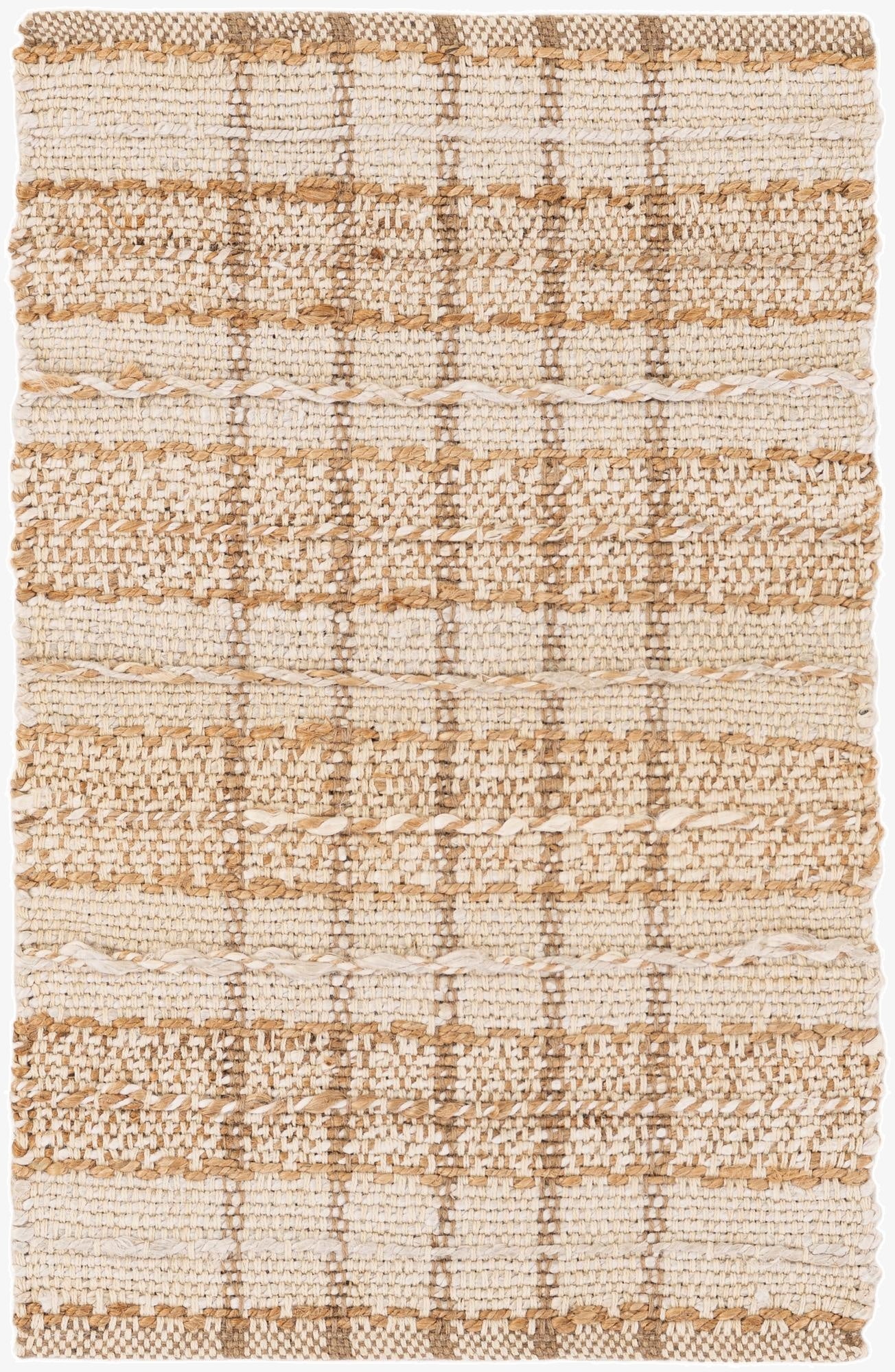 2' x 3' 1  Hand Braided Laurel Handwoven Jute Rug