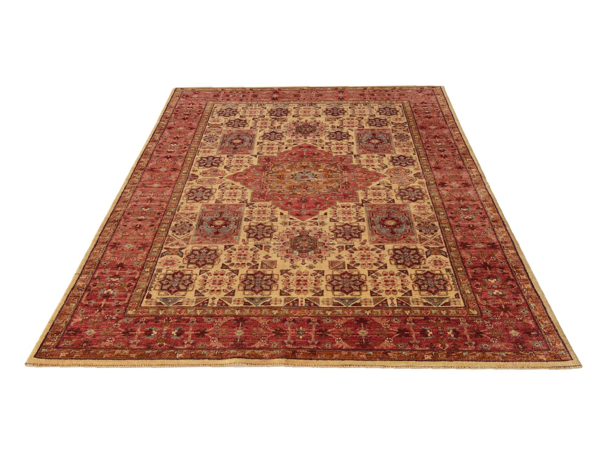 5' 7 x 7' 9 Hand Knotted Mamluk Ziegler Rug