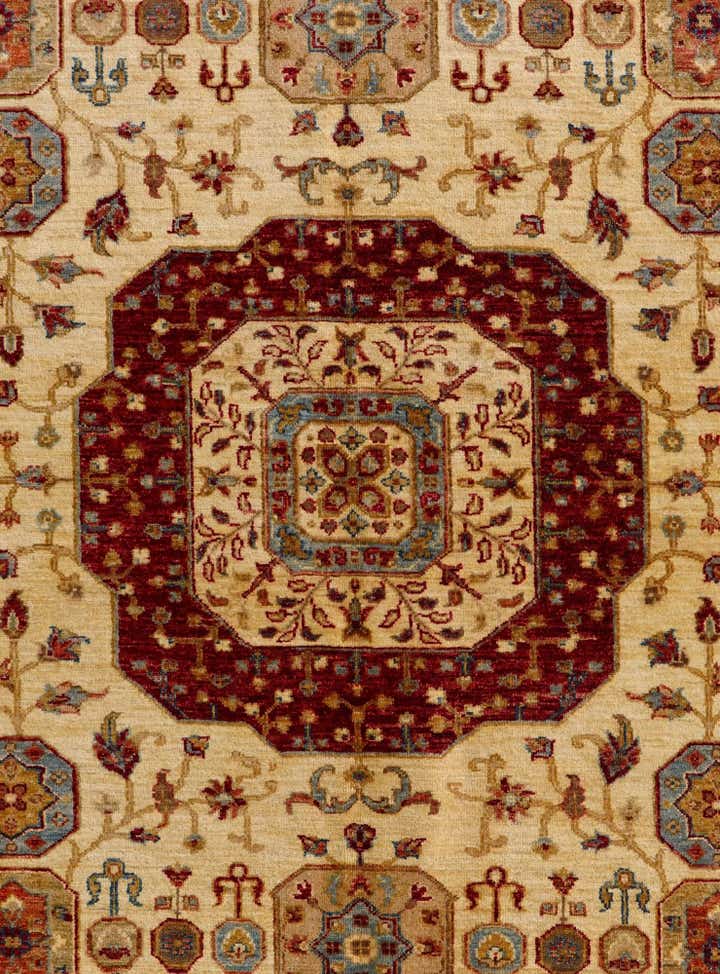 5' 8 x 8' Hand Knotted Mamluk Ziegler Rug