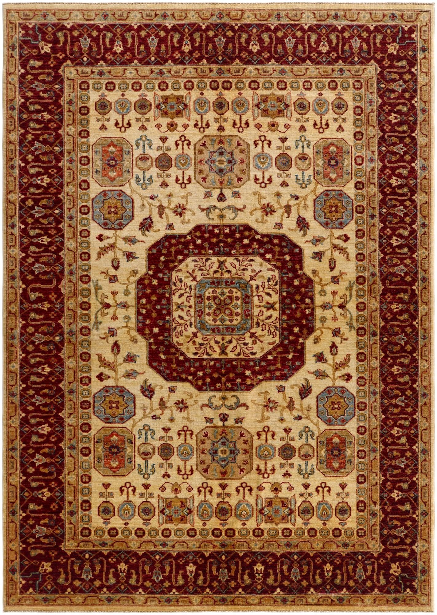5' 8 x 8' Hand Knotted Mamluk Ziegler Rug
