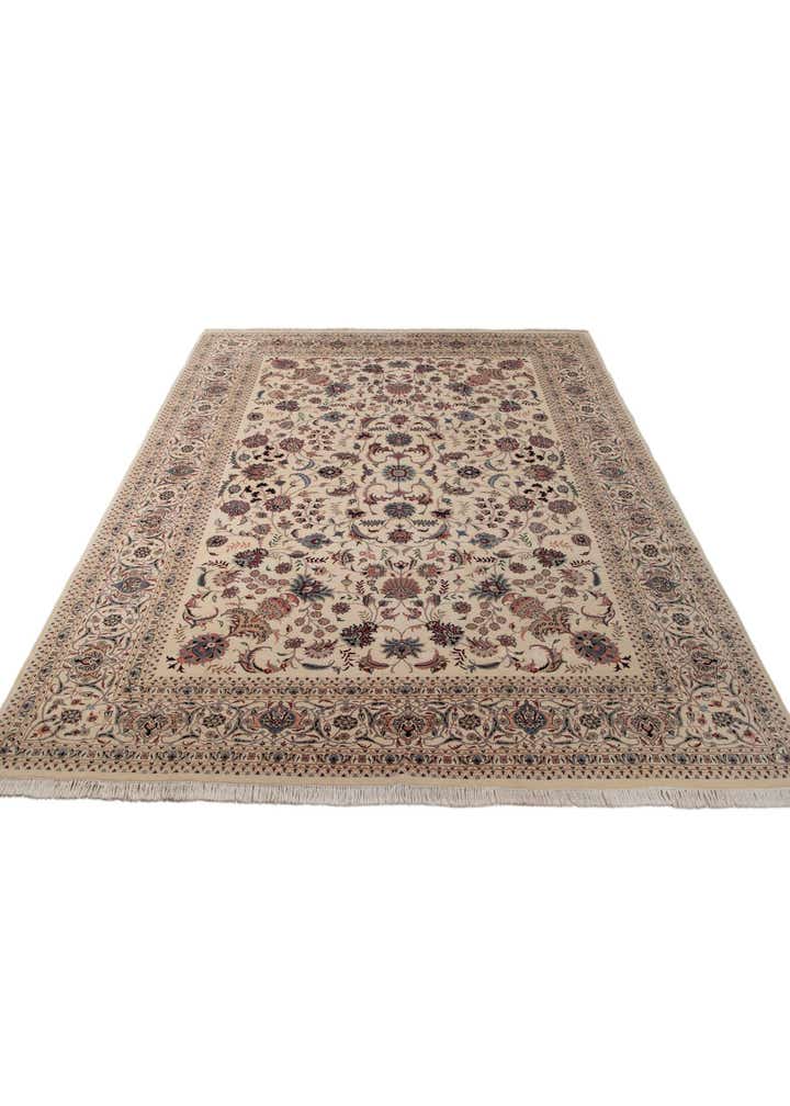 10' x 14' 3 Hand Knotted Mashad Persian Wool Rug