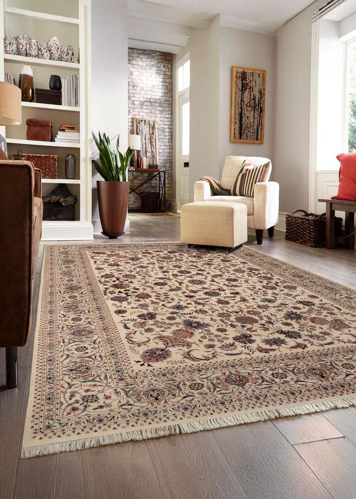 10' x 14' 3 Hand Knotted Mashad Persian Wool Rug